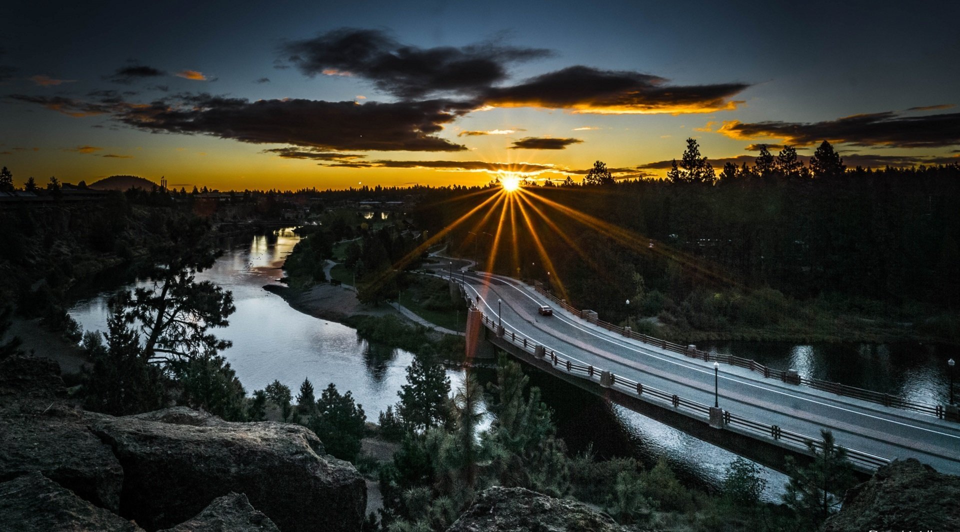 Sunrise in Bend at Healy Bridge Southern Crossing